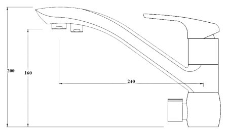 Смеситель для кухонной мойки Zorg Clean Water ZR 404 KF BR 