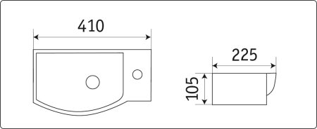 Раковина CeramaLux 7947AL подвесная 