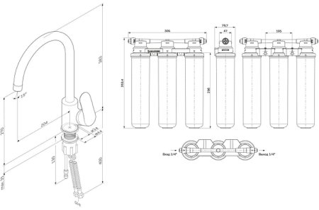 Смеситель для кухни AM.PM Like F8007S22 Черный матовый 