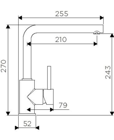 Смеситель Omoikiri Nakagawa-BE 4994308 для кухонной мойки 