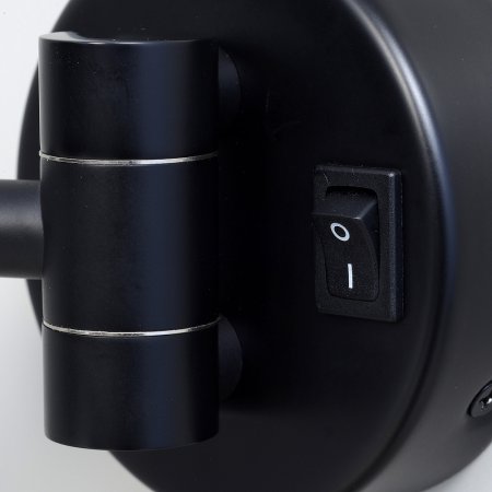 Косметическое зеркало WasserKRAFT K-1004BLACK с LED-подсветкой, с 3-х кратным увеличением 