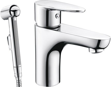 Смеситель WasserKRAFT Leine 3508 для раковины с гигиеническим душем 