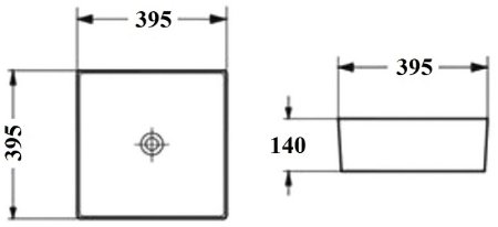 Раковина-чаша Bond 39 S54-390 Белая глянцевая 