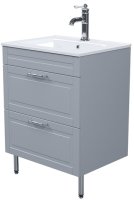 Тумба IDDIS с умывальником, напольная, 60 см, светло-серый, Oxford (OXF60L0i95K)