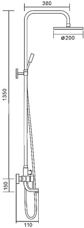 Душевая система Frap F2418 Хром 