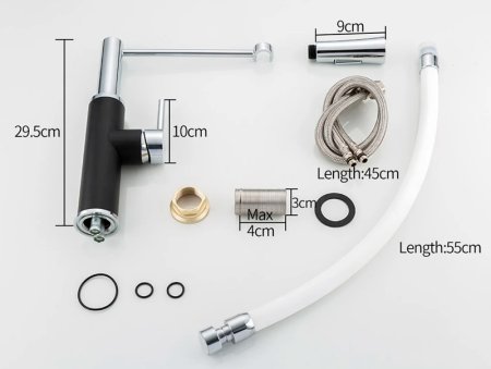 Смеситель для кухни Frap F4452-7 Черный Белый 