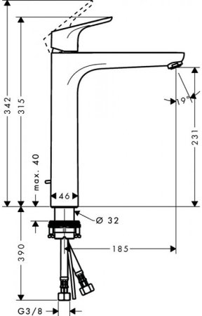 Смеситель для раковины Hansgrohe Focus 31531000 Хром 
