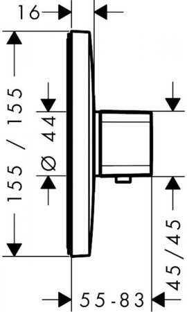 Смеситель для душа Hansgrohe Ecostat E 15705000 с термостатом Хром 