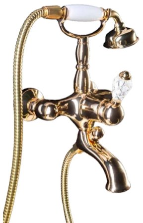 Смеситель для ванны Boheme Crystal 283-CRST Золото 