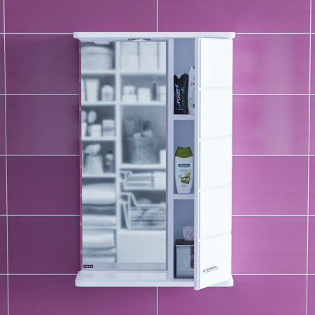 Зеркало-шкаф Санта Омега 50 правый свет 