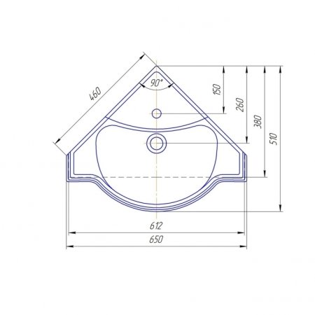 Тумба Санта Аврора угловая с умывальником Классик 