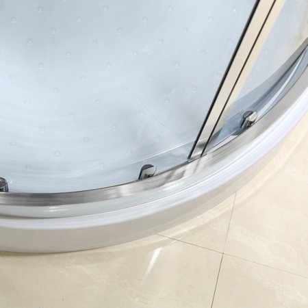 Душевая кабина Black&White Galaxy 90х90 5501900 с гидромассажем профиль Серебристый хром задняя стенка Белая 