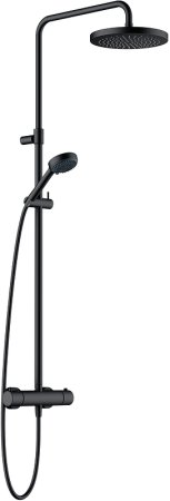 Душевая система Kludi Logo Dual Shower System 6808239-00 с термостатом Черная матовая 