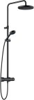 Душевая система Kludi Logo Dual Shower System 6808239-00 с термостатом Черная матовая 