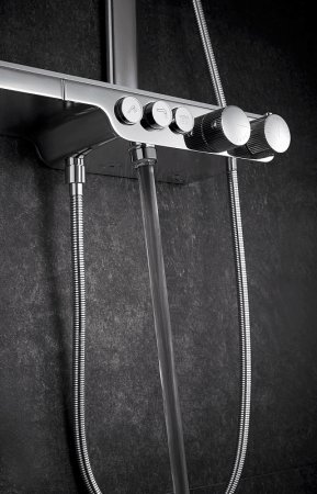 Душевая система Black&White Universe U7655 76550U с термостатом Хром 