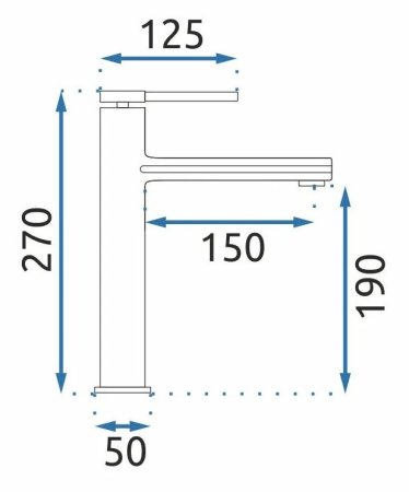 Смеситель для раковины без донного клапана Rea Oval REA-B6513 