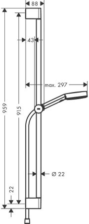 Душевой гарнитур Hansgrohe Pulsify Select Relaxation EcoSmart 24171670 Черный матовый 