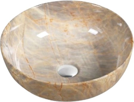 Раковина SantiLine SL-7026 коричневый мрамор 