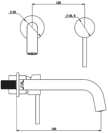Смеситель для раковины Bronze de Luxe Scandi 14511W Белый глянцевый 