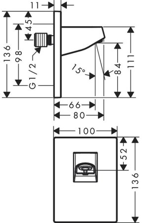 Кронштейн для верхнего душа Hansgrohe Pulsify 24139700 Белый матовый 