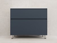 Тумба напольная "ЛИМА 100" эмаль, под раковину LINE 100, 2 ящ., PLUS, графит