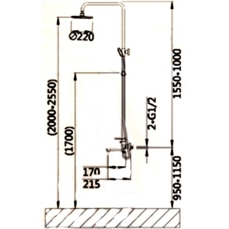 Душевая система ViEiR V073562 Хром 