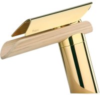 Смеситель для раковины Paini Morgana 73OP205LH Золото Светлый дуб