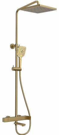 Душевая система Vincea Cube VSFS-1C1BG Брашированное золото 