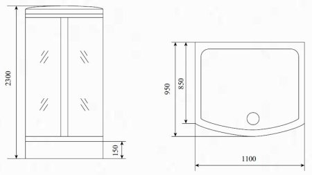 Душевая кабина Timo TL-1501 