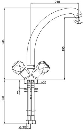Смеситель для кухни Paini AF182 Хром 