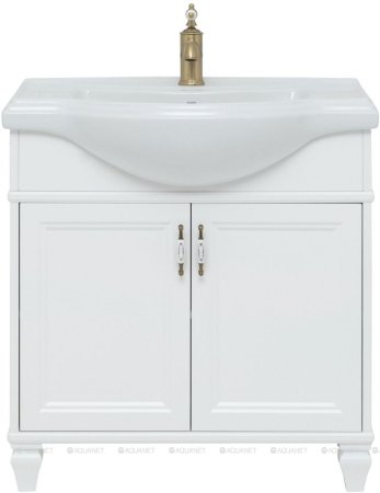 Тумба с раковиной Aquanet Валенса New (Классик) 80 белый 
