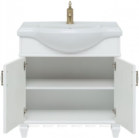 Тумба с раковиной Aquanet Валенса New (Классик) 80 белый 