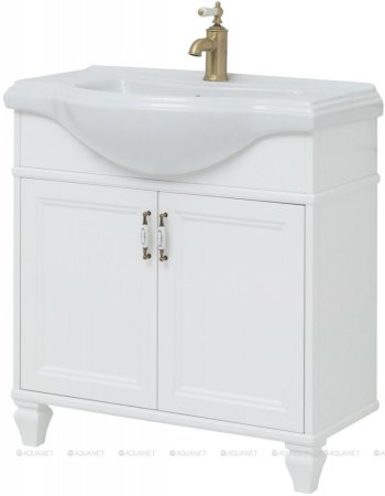 Тумба с раковиной Aquanet Валенса New (Классик) 80 белый 