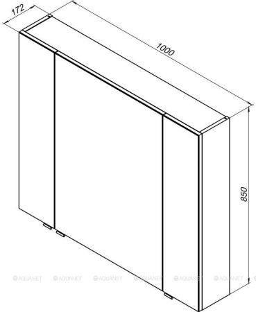 Зеркало-шкаф Aquanet Алвита 100 белый 