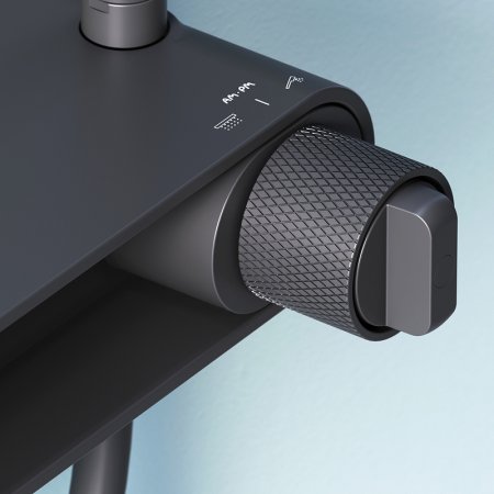 Душевая система AM.PM X-Joy F0785A622 Черная матовая 