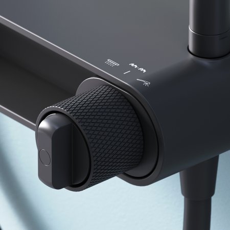 Душевая система AM.PM X-Joy F0785A622 Черная матовая 