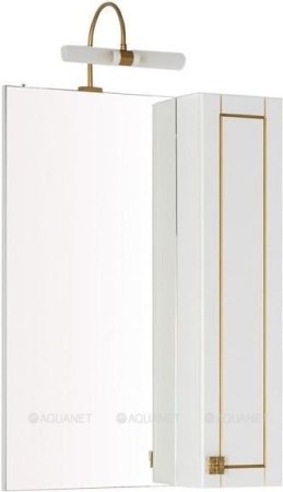 Зеркало-шкаф Aquanet Честер 60 белый/золото 