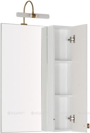 Зеркало-шкаф Aquanet Честер 60 белый/золото 