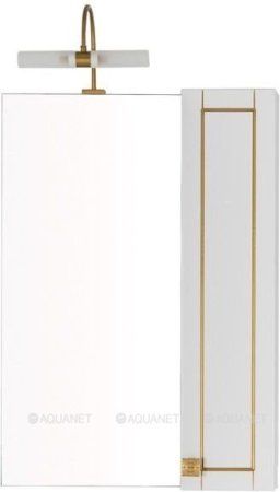 Зеркало-шкаф Aquanet Честер 60 белый/золото 