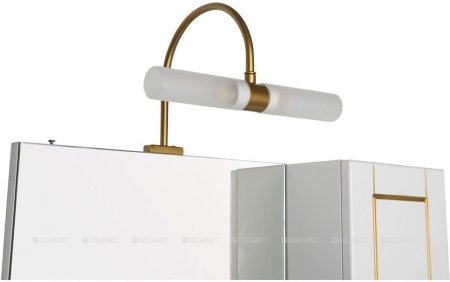 Зеркало-шкаф Aquanet Честер 60 белый/золото 
