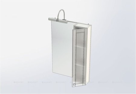 Зеркало-шкаф Aquanet Честер 60 белый/золото 