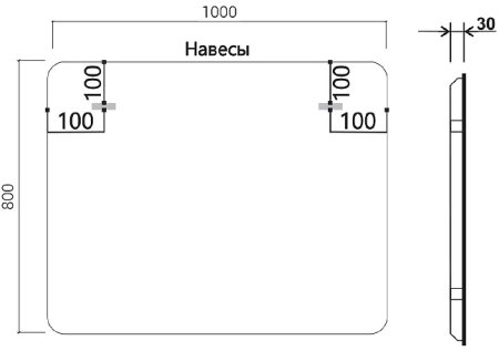 Зеркало Vincea 100 VLM-3MA100 с подсветкой c сенсорным выключателем и диммером 