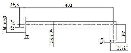 Верхний душ Paffoni Syncro ZSOF075BO/ZSOF063BO Белый матовый 