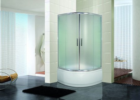 Душевой уголок Esbano ESD-8010 с поддоном 80x80 см, профиль хром, стекло рифленое 