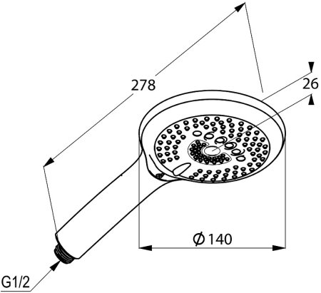 Ручной душ Kludi Freshline 6790043-00 Белый 