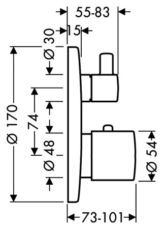 Термостат Hansgrohe Ecostat S 15721000 для ванны с душем 