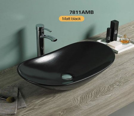 Раковина CeramaLux NC 7811АMB черная матовая 