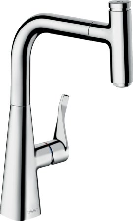 Смеситель Hansgrohe Metris Select M71 73802000 для кухонной мойки, хром 