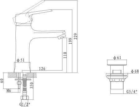 Смеситель Boch mann CK-Z18A1 для раковины 