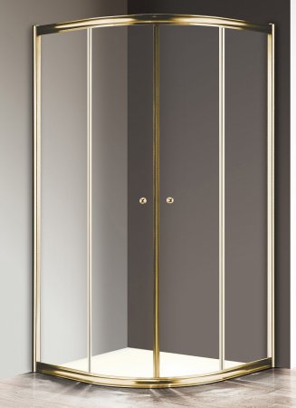 Душевой уголок Cezares Giubileo-R2-100 прозрачное стекло, золото 